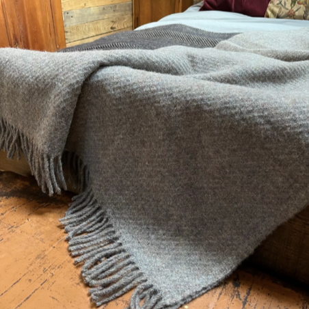 Recycled Wool Blanket Grey