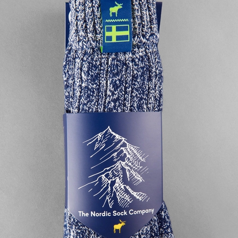 The Nordic Sock Company - Classic Nordic Socks - Midnight Blue