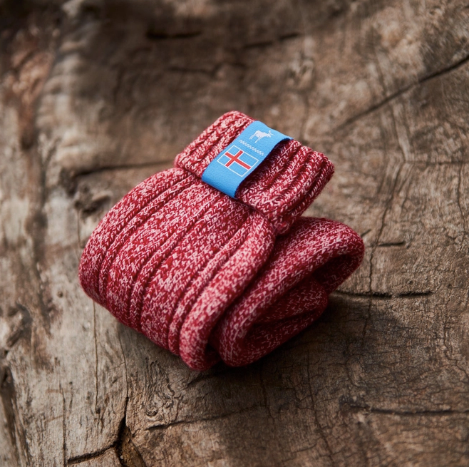 The Nordic Sock Company - Icelandic Saga Socks - Nordic Red