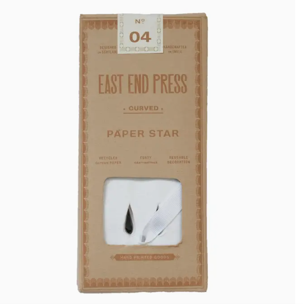 Curved Paper White Star