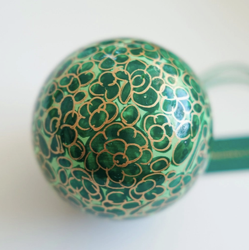 Emerald Green and Gold Bauble