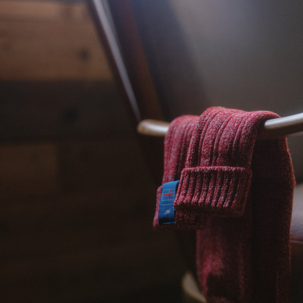 The Nordic Sock Company - Icelandic Saga Socks - Nordic Red