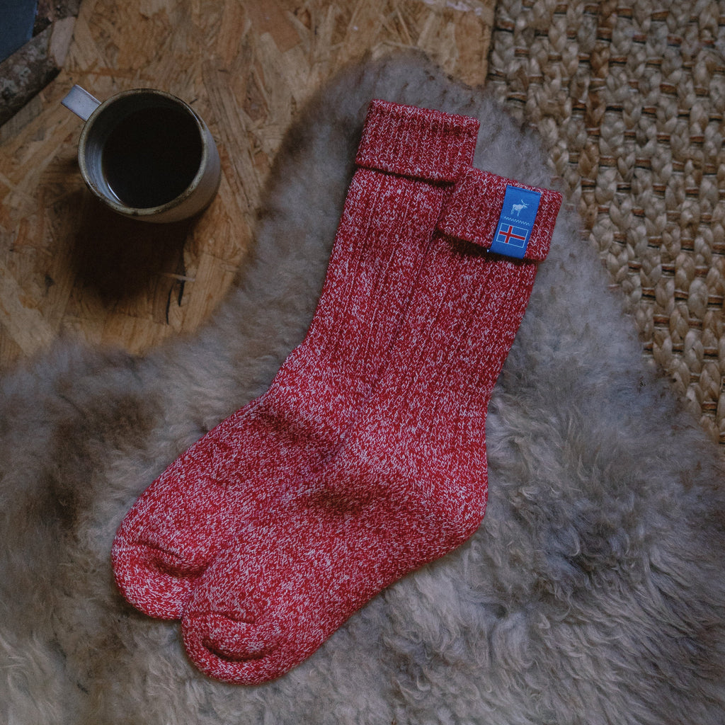 The Nordic Sock Company - Icelandic Saga Socks - Nordic Red